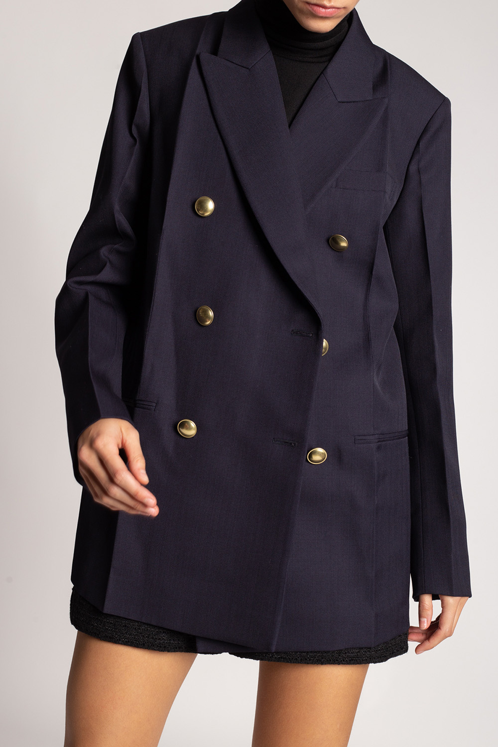 Victoria beckham navy on sale coat